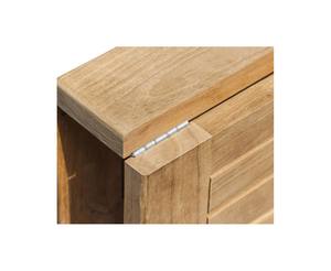 Table de salle à manger ovale pliable en bois de teck massif recyclé, durable et moderne, Anada Limited DT11, pour terrasse et balcon. - Product Image 3