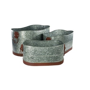 Macetero Galvanizado Estilo Francés Vintage Más Vendido, Personalizable en Tamaño, Forma y Color, para Uso en Jardinería - Product Image 4