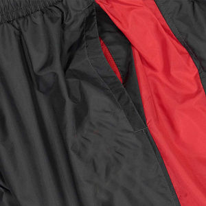 Men Winter Windbreaker Tracksuit Solid Black Red Midweight Polyester Sporty Zipper Fly Jacket <b>Pants</b> Set Outdoor Training Wear - Product Image 6