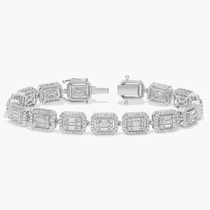 Diamond Cluster Statement <b>Bracelet</b> In Yellow Gold - Product Image 3