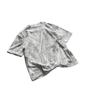 T-shirt camouflage oversize pour homme, streetwear, coton, col rond, manches courtes, coupe décontractée, tee-shirt d'été - Product Image 1