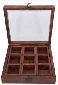 Rustic Handcrafted Spice <b>Box</b> with Drawers | Classic Apothecary Style | For Kitchen & Dining Handmade Collection - Product Image 3