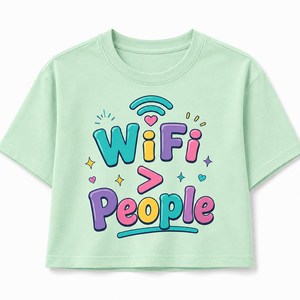 เสื้อครอปท็อปผู้หญิง แขนสั้น คอกลม ลาย Kindness Wins ผ้าคอตตอนเจอร์ซีย์ 100% ระบายอากาศได้ดี สวมใส่สบายๆ สำหรับฤดูใบไม้ผลิและฤดูร้อน น้ำหนัก 180 กรัม - Product Image 1
