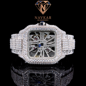 Reloj de Diseño Hip Hop con Movimiento de Cuarzo y Diamantes, Estilo Automático, Reloj de Lujo para Uso Diario en la Oficina, Reloj de Exportación - Product Image 1