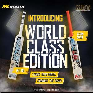 ไม้คริกเก็ต MB Malik รุ่น World Class Edition ทำจากไม้ Willow ของอังกฤษ ทนทาน น้ำหนักเบา เหมาะสำหรับการแข่งขัน สไตล์คลาสสิก - Product Image 2