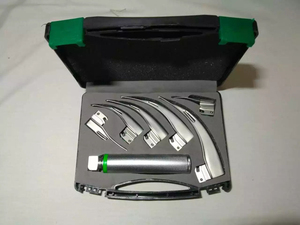 <b>Cheap</b> Vet Small Animal Pet Laryngoscope Set Stainless Steel Tracheal Intubation LED White <b>Light</b> 6 Blades Manual CE Madriq - Product Image 4