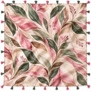<b>Floral</b> Print Chiffon Shawl <b>Scarf</b> for Women Long Lightweight Tassel Edge All Seasons Daily Wear - Product Image 3
