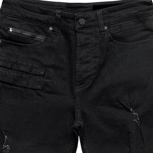 กางเกงยีนส์ขาสั้นลำลองคุณภาพสูงสำหรับผู้ชาย สตรีทแวร์ บริการ OEM ออกแบบตามสั่ง ใส่สบายสำหรับฤดูร้อน - Product Image 2