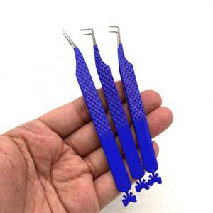 Magnifiques pinces à cils roses en acier inoxydable testées à la main, pinces de précision pour isolation des cils, outils de beauté personnalisés - Product Image 5