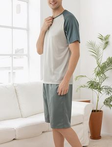 Conjunto de Camiseta de Manga Corta de Secado Rápido con Bloques de Color para Hombre, Ropa Casual de Verano, Conjunto de Dos Piezas de Poliéster Tejido - Product Image 4