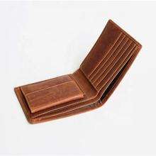 Nueva Cartera Delgada Bifold de Cuero de Grano Completo, Minimalista y Simétrica, Personalizada, para Hombre, Fácil de Llevar - Product Image 5