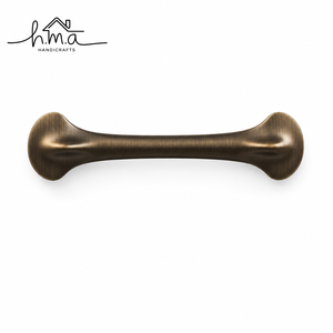Brushed Gold Brass <b>Door</b> <b>Handle</b> Long U Shape Tubular Bar Modern Minimal Straight <b>Pull</b> <b>Handle</b> with Round Base Mounts - Product Image 2