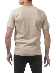 <b>Men's</b> <b>Khaki</b> 100% Cotton Quick Dry Breathable Sport Performance Short Sleeve O-Neck <b>T</b>-<b>Shirt</b> with Customized Printing Front Logo - Product Image 5