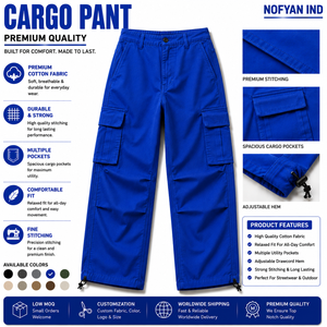 Proveedor de Pantalones Cargo Personalizados OEM, Pantalones Utilitarios Holgados de Algodón Premium, Fabricante de Marca Privada para Hombres y Mujeres - Product Image 1
