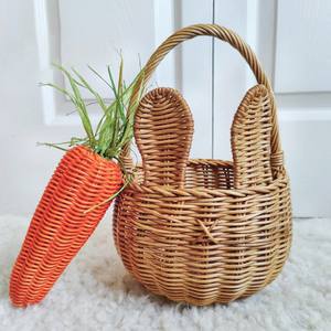 Juego de accesorios de Pascua, cesta de almacenamiento de ratán, lindas cestas con forma de conejo, precio más bajo - Product Image 5