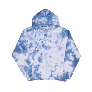 เสื้อฮู้ดดี้ผู้หญิงไซส์ใหญ่สั่งทำพิเศษ ลายมัดย้อม ผ้าฟลีซ ทรงโอเวอร์ไซส์ แขนยาว ลายสีน้ำเงินขาว สำหรับฤดูใบไม้ร่วง - Product Image 4