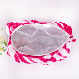 Wholesale Eco-friendly Cotton Luxury Cosmetic BlockPrinted Makeup Pouch Vintage Large MultiFunctional Travel <b>Bridesmaid</b> Proposal - Product Image 5