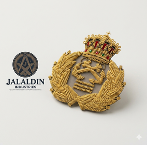 Badge Couronne 3D Brodé à la Main en Fil de Bouillon, Tissu Toile Personnalisé de Haute Qualité, Design Simple et Sur Mesure - Product Image 5