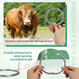 Heavy Duty Cow <b>Nose</b> <b>Ring</b> Earrings Livestock Handling Durable 4 Inch Bull <b>Nose</b> <b>Ring</b> Farm Animal Control Veterinary Strong - Product Image 3