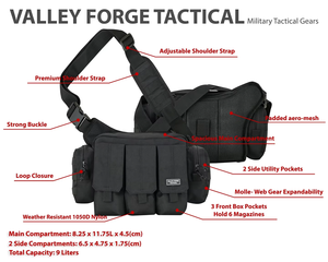 Sac de rangement utilitaire extérieur professionnel grande capacité, trois poches frontales, fermetures éclair sécurisées, bandoulière durable - Product Image 5