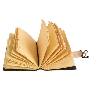 Diario de cuero hecho a mano con estampado de mariposa lunar, Grimoire, Libro de hechizos, Diario encuadernado, Papel con borde deshilachado, Vintage, Año Nuevo Chino, Pascua - Product Image 5