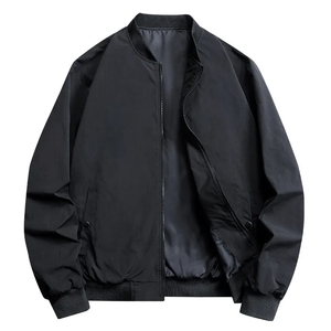 Blouson Bomber Homme Zippé de Haute Qualité avec Col Montant et Design Personnalisé en Tissu Toile pour l'Hiver – Vente en Gros - Product Image 1