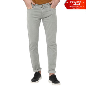 Pantalons en jean personnalisés avec étiquette privée, patchs en cuir, vente en gros d'usine, patchs en caoutchouc personnalisés, denim premium - Product Image 1