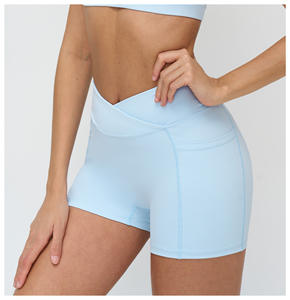 กางเกงโยคะเอวสูง เสื้อรัดรูปเอวไขว้ ไนลอน/สแปนเด็กซ์ แห้งเร็ว ระบายความชื้น กางเกงกีฬาสำหรับวิ่งกลางแจ้ง - Product Image 6