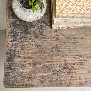 Mesa Consola Pequeña Negra Antigua, Rústica, de Madera Maciza, Estrecha, para Pasillo o Entrada, Estilo Wabi Sabi, Mueble Vintage para Sala de Estar - Product Image 6