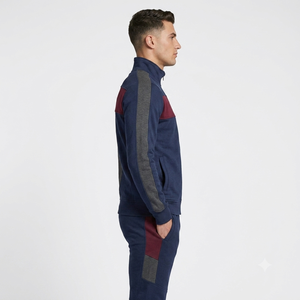 Wholesale Winter Athletic Tracksuit Two Piece Sportswear Set Full Zip <b>Jacket</b> and Matching <b>Track</b> Pants Warm Exercise Running - Product Image 3