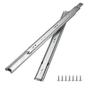 Guide per cassetti per mobili domestici, resistenti, da 24 pollici, con cuscinetti a sfera, 10 paia, capacità di carico 100 libbre, montaggio laterale, per cassettiere - Product Image 1