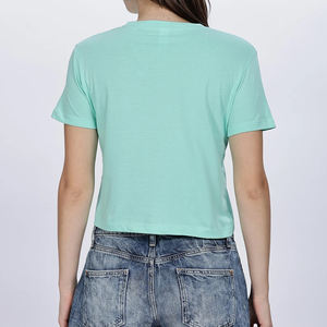 Camiseta informal a la moda para mujer, camiseta de algodón suave con cuello redondo, manga corta, transpirable, cómoda, Top de verano, ropa diaria, estilo callejero - Product Image 2