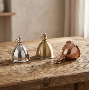 Premium Solid Brass Pooja Bell Handcrafted Temple Aarti Ghanti Traditional <b>Mandir</b> Prayer Bell Religious Worship Accessories - Product Image 3
