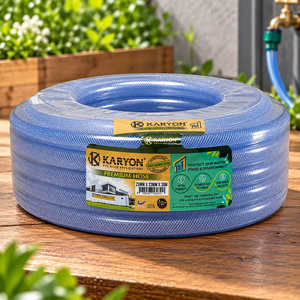 สายยางรดน้ำพีวีซีคุณภาพพรีเมียม KARYON ขนาด 25 มม. x 30 ม. แบบยืดหยุ่น โปร่งใส ผลิตในมาเลเซีย - Product Image 1