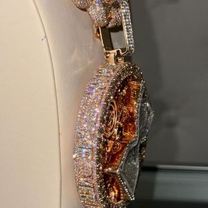 Hot Sale Iced Out <b>Silver</b> Hip Hop Diamond Pendant Diamond Pendant 925 Sterling High Quality Fine Jewelry Pendants & <b>Charms</b> - Product Image 3