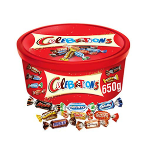 Caja de Exhibición de Chocolate para Celebraciones de 385g con Snickers, Mars, Bounty, Twix, Milk Bar, Maltesers y KitKat - Product Image 2