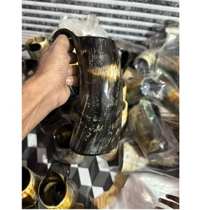 Trending African Natural Horn <b>Mug</b> And Glass Competitive Price Drinking Viking <b>Mugs</b> European Style Decorative Horn <b>Mug</b> From India - Product Image 4