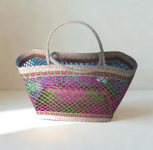 Cesta de algas marinas de Vietnam de alta calidad, artículo de decoración y almacenamiento tejido a mano Natural, embalaje a granel OEM, suministro de etiqueta privada - Product Image 1