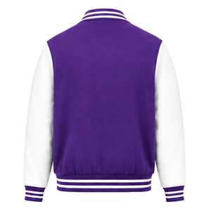 Custom Made Latest Designs Long Sleeve <b>Varsity</b> <b>Jacket</b> Men Stand Collar Front Logo Plain Dyed Eco-Friendly Winter 100% Wool - Product Image 2