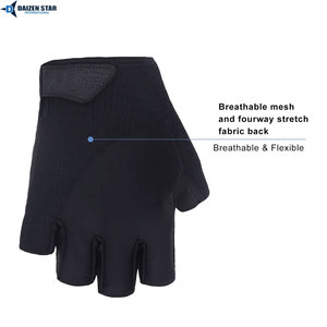 Factory Custom Summer Cycling Gloves PU <b>Hand</b> Grips Breathable Anti-Shock Gel <b>Pad</b> Half Finger Lightweight - Product Image 4