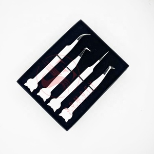 Nouvelle arrivée Premium qualité femmes chat Design Volume cils pince à épiler fait à la main professionnel en acier inoxydable cils pointus - Product Image 3