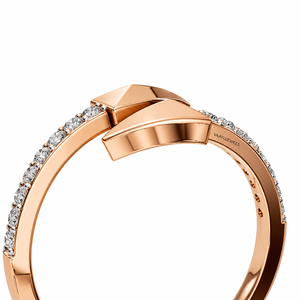 Anillo Abierto de Moda con Flecha Geométrica y Diamante Cultivado en Laboratorio para Mujer, Anillo de Compromiso o Aniversario en Oro de 10K, 14K, 18K, Plata 925, 935 - Product Image 3