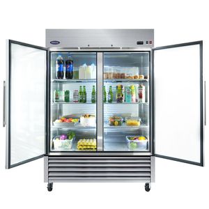 54 \ "commerciale in acciaio inox Reach-in Merchandiser frigorifero 46 Cu.ft Display Freezer frigo porta a vetri a battente LED - Product Image 3