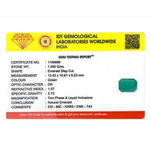 Natural Zambian Emerald Loose Gemstone 9.75 Carat Certified Pear Cut Wholesale - Product Image 4