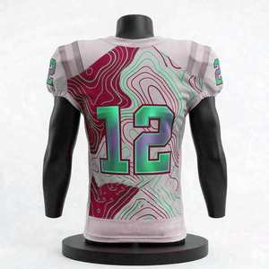 Maillot de football américain personnalisé, maillot de football à manches courtes, design de logo personnalisé, t-shirt respirant - Product Image 3