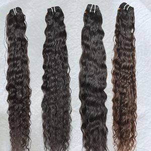 Extensions de cheveux indiens vierges Remy 100 % non traités, ondulés profonds, à donneur unique, double trame, prêts à l'exportation - Product Image 4