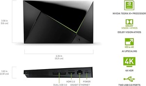 4K HDR Streaming Media <b>Player</b> High Performance, Dolby Vision, 3GB RAM, 2X <b>USB</b>, Works with Alexa - Product Image 2