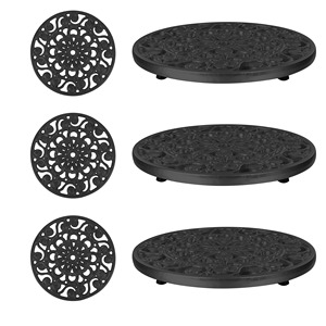 High Quality Metal Trivet Heat Resistant Durable Iron Hot Pot Holder Kitchen <b>Table</b> <b>Protector</b> for Serving Cookware and Dining Use - Product Image 2