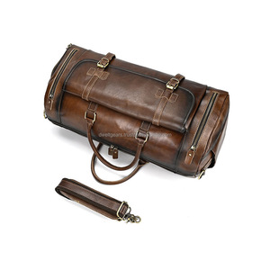 Sac de voyage tactique en cuir véritable, robuste, imperméable, avec fermeture éclair, pour le sport et les voyages en plein air, logo personnalisé, fabricant OEM - Product Image 1