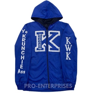 Best Quality Men's Autumn Hoodies Windbreaker Zipper-Up Embroidery 100% Cotton Silk Screen Printed Waterproof Anti-wrinkle - Product Image 4